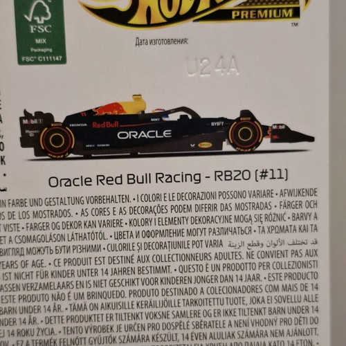Oracle Red Bull Racing RB20 Hot Wheels Premium Formula 1
