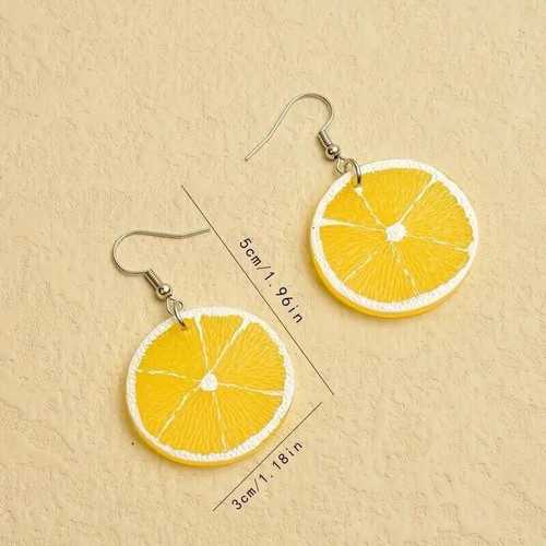 Lemon earrings for women new, sweet and fun design