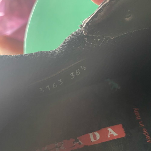 Prada authentic collectible shoes used, brown and red, size 38.5