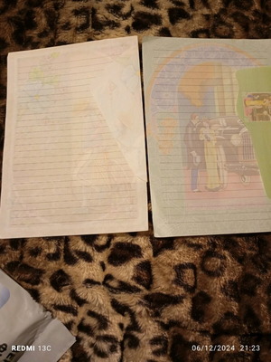 Correspondence used, 1 folder with sheet of each set