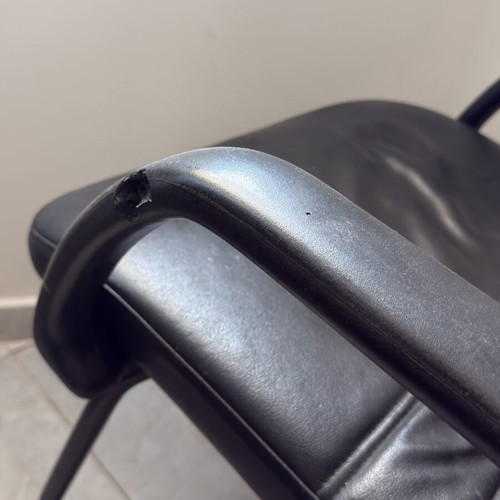 Leather office chair used with soft seat and armrests