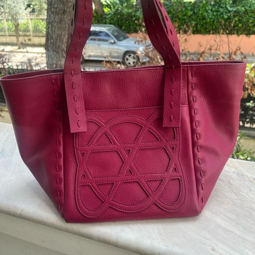 Callista shoulder bag like new, pink grained leather