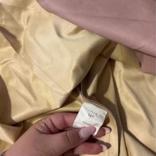 Girls' set for 14 years like new, pink salopette and white blouse