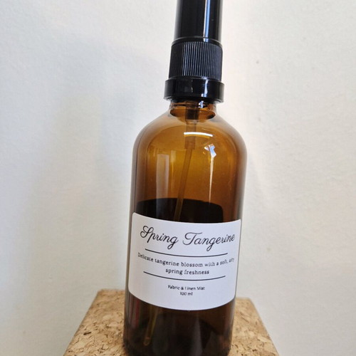 Spring Tangerine Fabric Mist 100ml handmade home and fabric fragrance