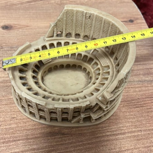 Colosseum of Rome souvenir made of terracotta used
