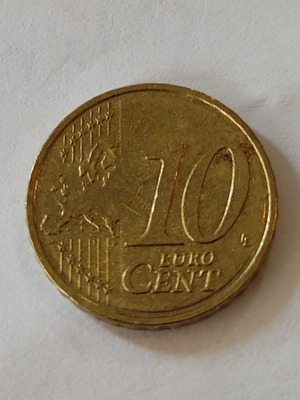 Latvian 0.10€ coin 2014 used