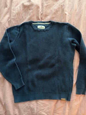 Men's knitted sweater Tom Tailor used, blue, cotton, size M