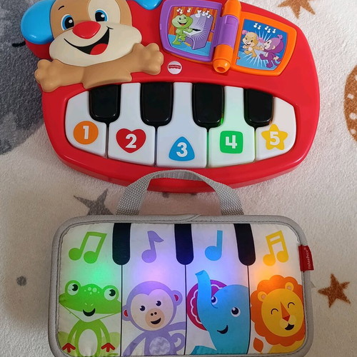 Πιανάκια Fisher Price σετ 2 τεμαχίων μεταχειρισμένα, πλήρως λειτουργικά