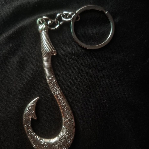 Disney Moana silver keychain like new