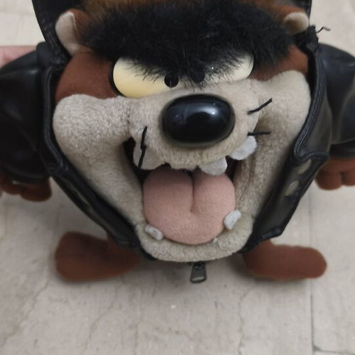 Vintage Looney Tunes Biker Taz plush 20cm like new