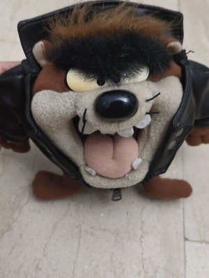 Vintage Looney Tunes Biker Taz plush 20cm like new