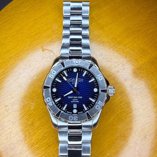 Roamer Deep Sea 200 watch with silver stainless steel bracelet like new