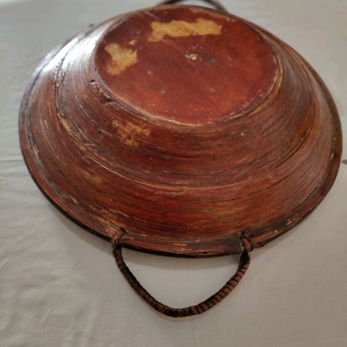 Cretan winnowing tray with wooden base used, traditional antique