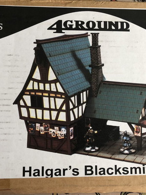 Halgar's Blacksmith building new, 4Ground 28mm scale