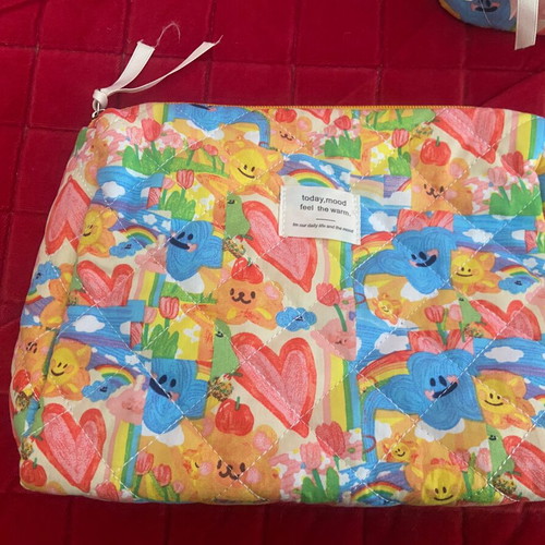 Set of three toiletry bags new, multicolored, various sizes