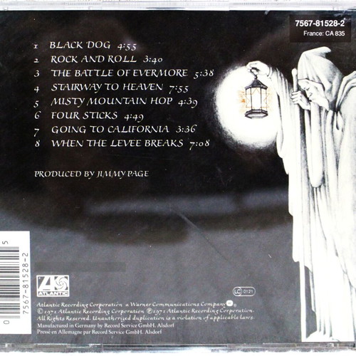 Led Zeppelin Untitled CD used, 1989 reissue