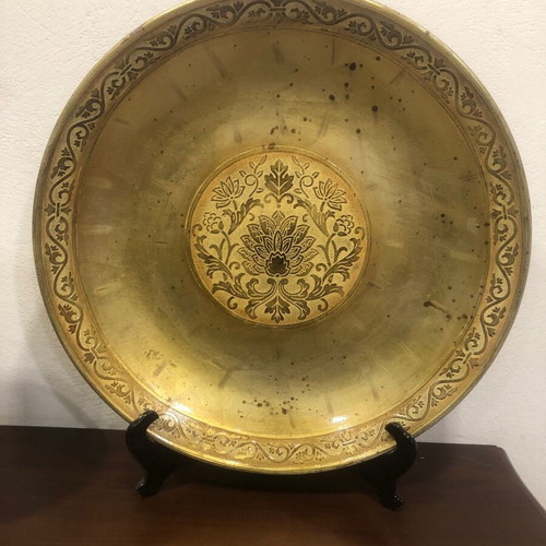Ceramic decorative platter 58cm new, vintage with stand