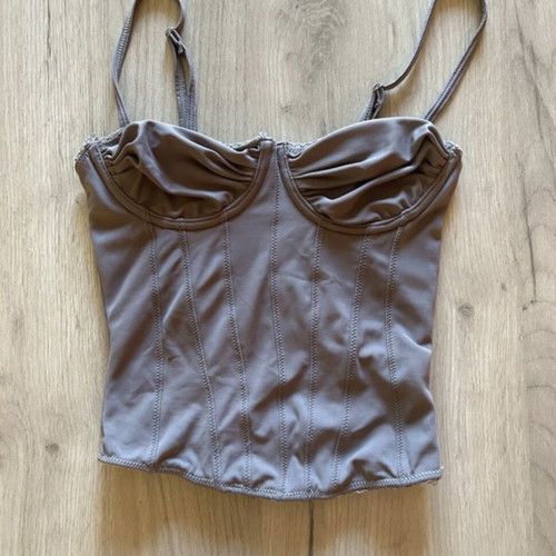Top corset Shein like new, gray and beige, size XS