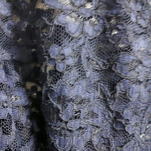 Luxury lace cardigan, for bulky, 3XL, size 58, length 85cm, dark blue, long sleeve