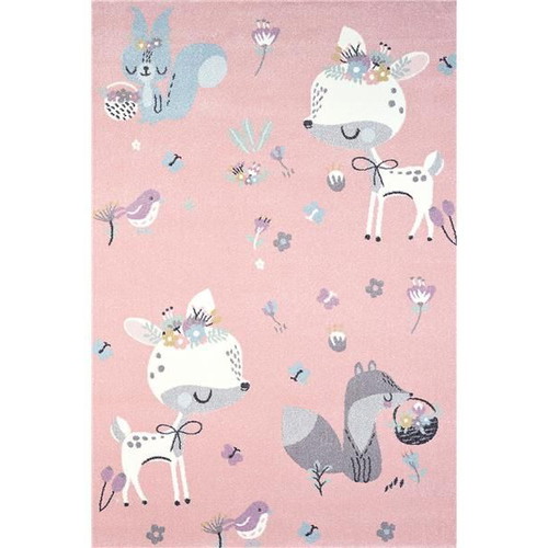 Diamond Kids Pink Baby Rug with Deer Like New 2.00×2.50m