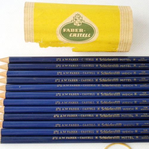 Vintage μολύβια A.W. Faber Castell Schieferstift Weich πακέτο 12 καινούργια