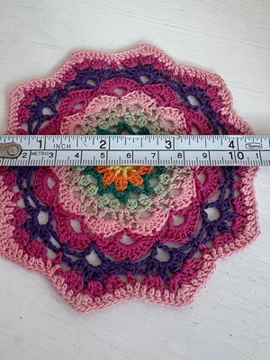 Small multicolored doily made to order