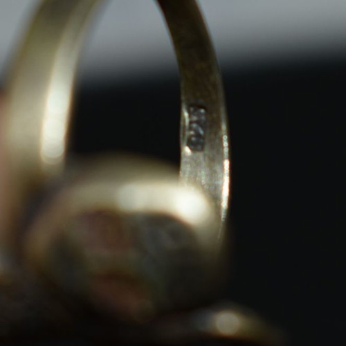 Silver gothic ring used, 925 silver, early 20th century