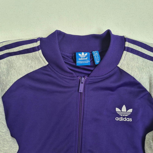 Adidas Originals women's sports jacket tracksuit, size 44 / XL / XXL, grey and purple