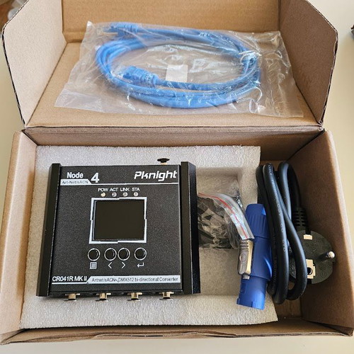 Pknight CR041R MK II Art-Net/sACN προς DMX512 μετατροπέας νέος, 4-θυρών διπλής κατεύθυνσης Node