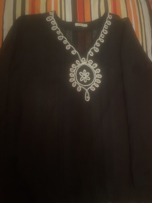 Women's tunic blouse, black, size M