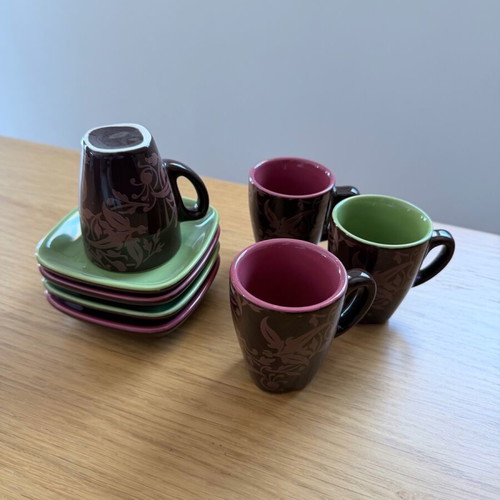 Set of 4 cups for Greek coffee and espresso, new
