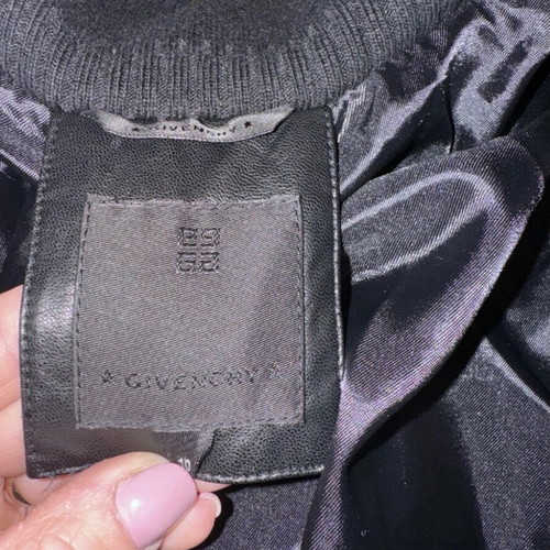 Givenchy leather look puffer jacket, size 10 years