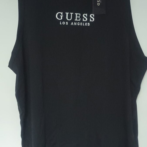 Guess sleeveless shirt new, black, size L