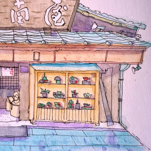 Handmade Watercolour Urban Sketch A5 new