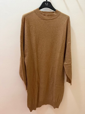 Knitted dress with wool camel one size like new