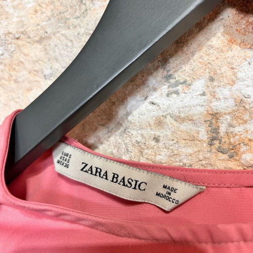 Zara coral pink sleeveless blouse size S