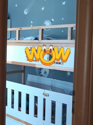 Ikea Kura bed guardrail like new, white double protective rail