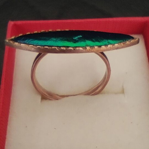 Silver ring 925 gold plated by Paul Sarz sentimental used