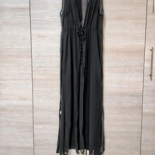Brand new - Long sleeveless kimono coat beach coverup summer sarong slit