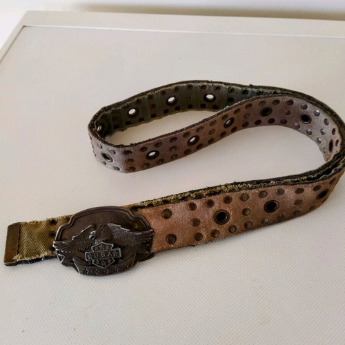 Belt used with large eagle buckle and studs, 4 cm x 1.25 m