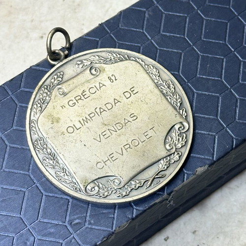 Vintage medal of Greece 1982 chess olympiad by DAMAS used