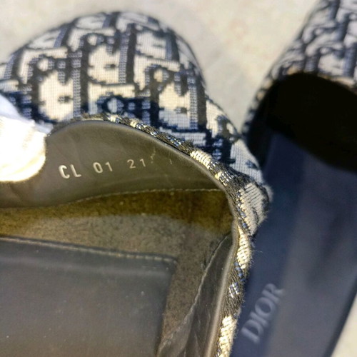 Christian Dior Indior Mule Slipper beige and black Dior Oblique Jacquard size 45 like new