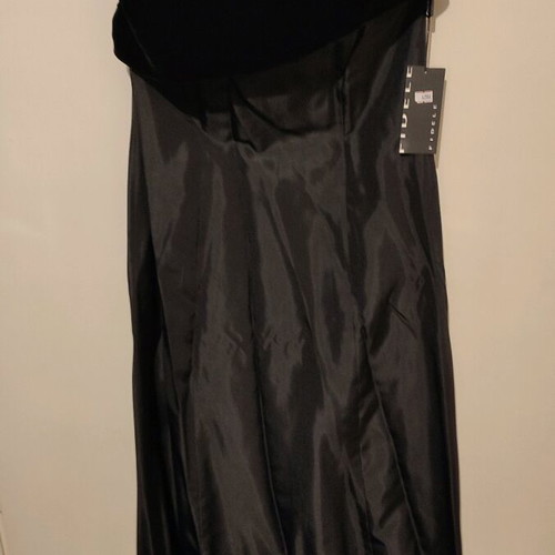 Fidele Women's Long Strapless Evening Dress New Black