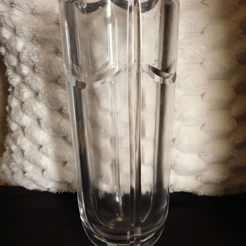 Kosta Boda Rideau crystal vase 1986 by Gun Lindblad