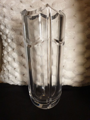 Kosta Boda Rideau crystal vase 1986 by Gun Lindblad
