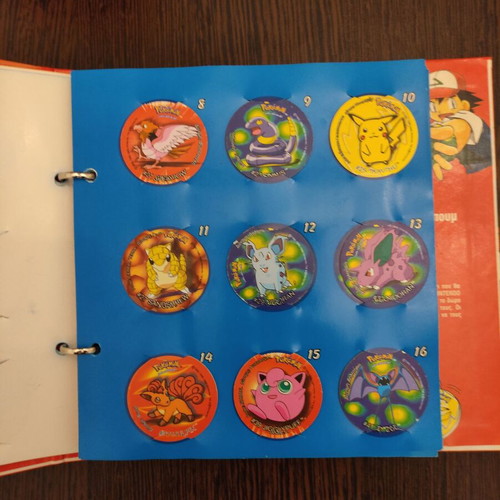 Pokemon tazos complete set with album