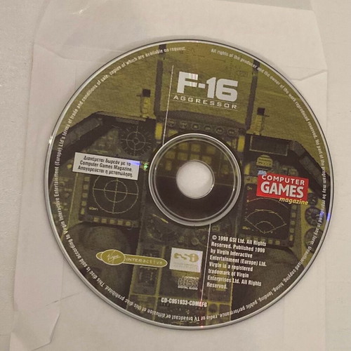 PC Game F-16 Aggressor used from Computer Games magazine