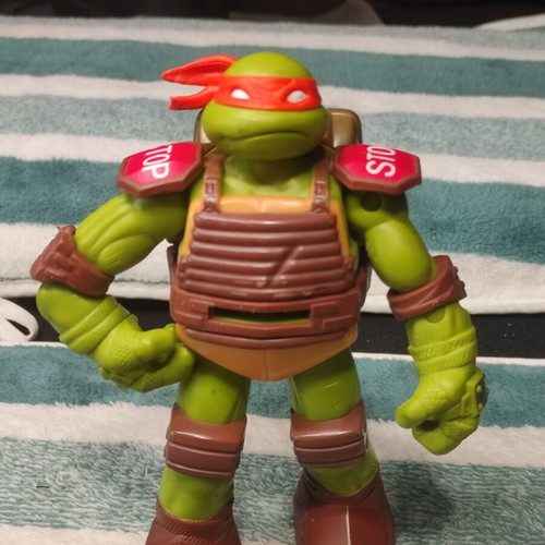 TMNT Nickelodeon Flingers Michelangelo action figure used with mechanism