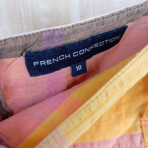 French Connection checked skirt used, airy fabric, multicolor, size M