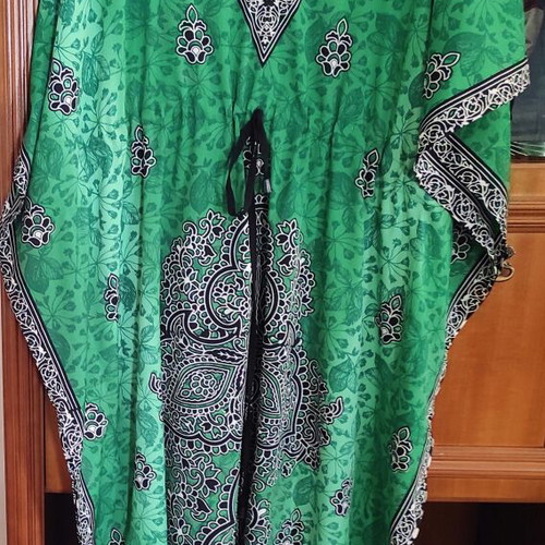 Kaftan green and grey beachwear, like new, Rima Beachwear